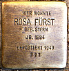 Rosa Fürst, geb. Stern (1884 -   ?) 